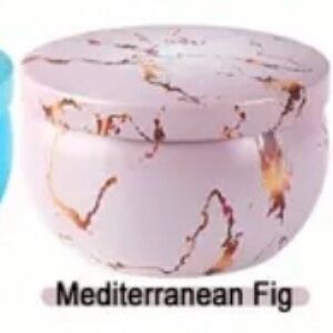 2.5oz Marble-patterned Soy Wax Scented Candles;1Mediterranean Fig & 1Strawberry